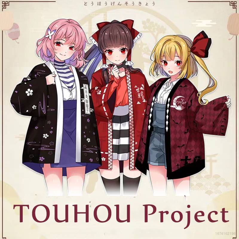 Touhou Project Áo Khoác Kimono Haori Dáng Rộng Họa Tiết Anime Mặc Thường Ngày Cho Unisex