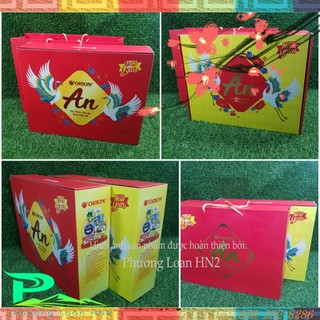 Bộ quà Tết Orion Orion An Tài Lộc II 970,3g - Hộp quà An Size đại kèm Túi đựng, Bộ quà Tết sang trọng, đầy sắc Xuân An l