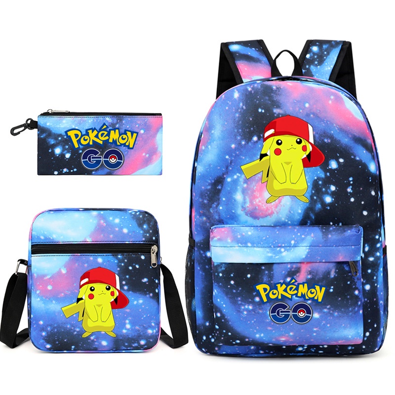Balo Thể Thao Cỡ Lớn Họa Tiết Pokemon Thời Trang Đi Học / Leo Núi