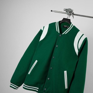 [Sẵn] Bomber Teddy Chất Nỉ Dạ Tay Phối Da