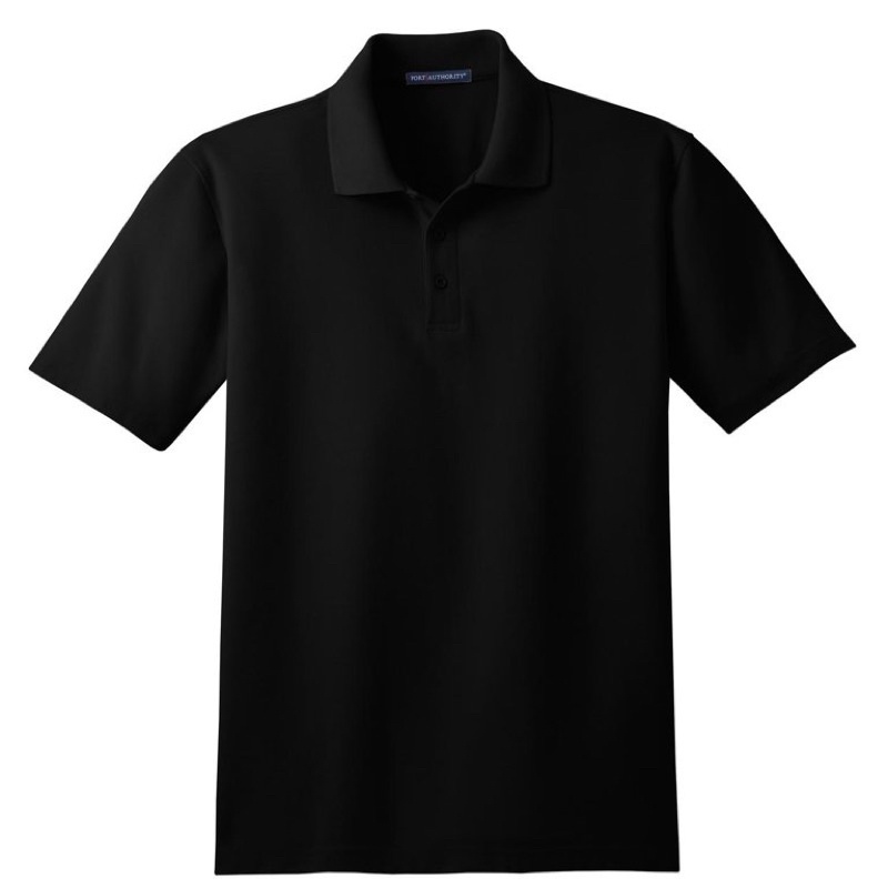 Bigsize Áo Thun Cá Sấu Polo Nam Nữ Unisex Tay Ngắn PORT AUTHORITY Hàng Xuất Xịn Cao Cấp Chất Siêu Mịn Đẹp Form Rộng Đen