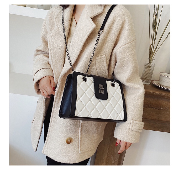 Mischa Túi Xách Da PU Cỡ Lớn Phối Màu Tương Phản Thời Trang Cho Nữ