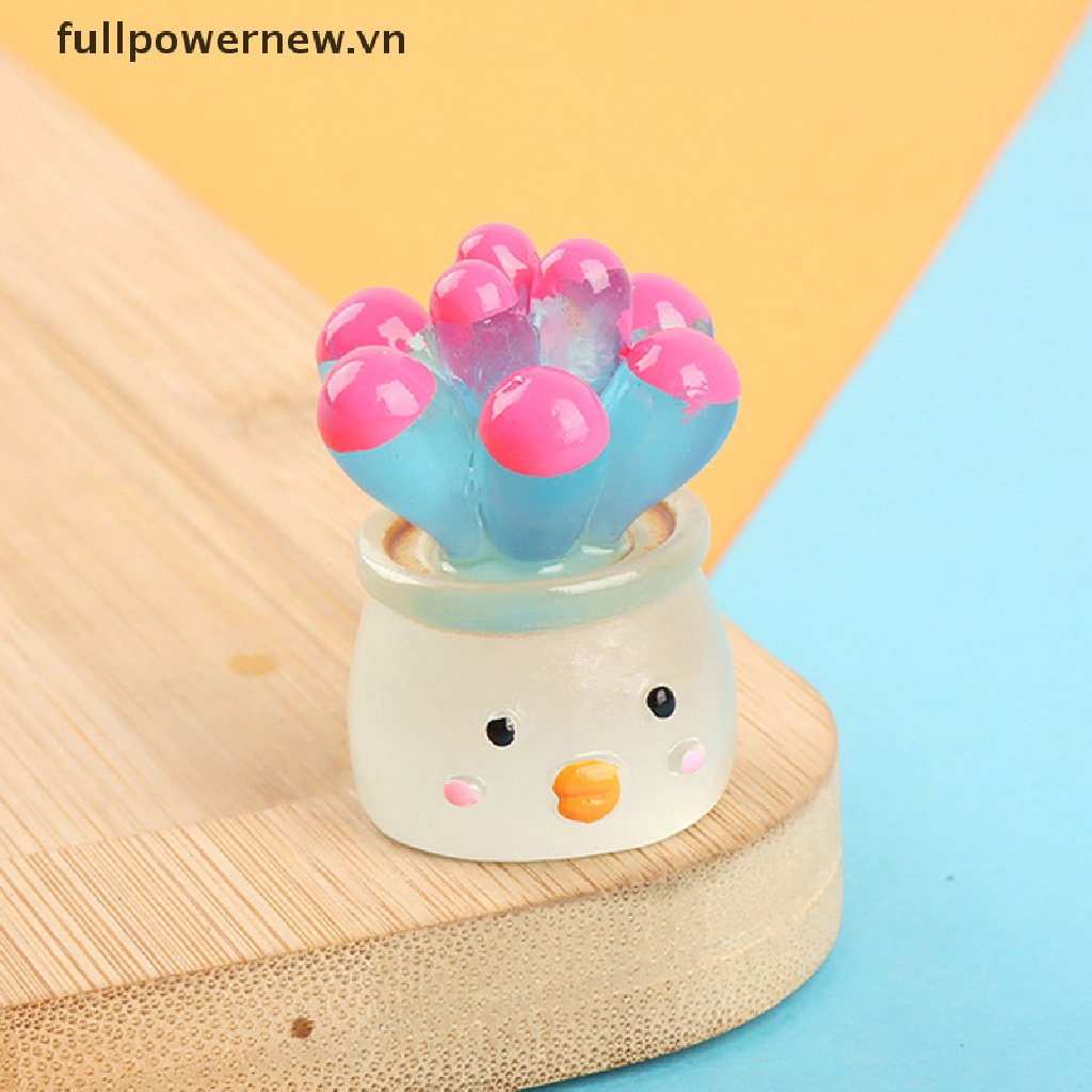 Toàn Bộpowernew 1 Mô Hình Chậu Cây Giả mini Bằng Nhựa resin Dạ Quang Để Bàn Trang Trí vn