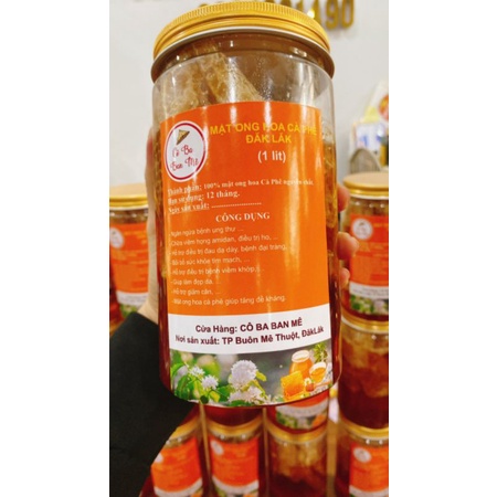 Mật Ong Hoa CaFe chai 1lit