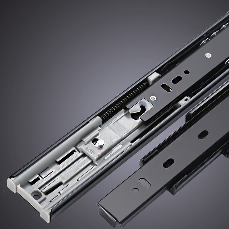 Drawer Track Three-Section Rail Cabinet Wardrobe Guide Rail Rail Slide Drawer Slide Runway/soft clos