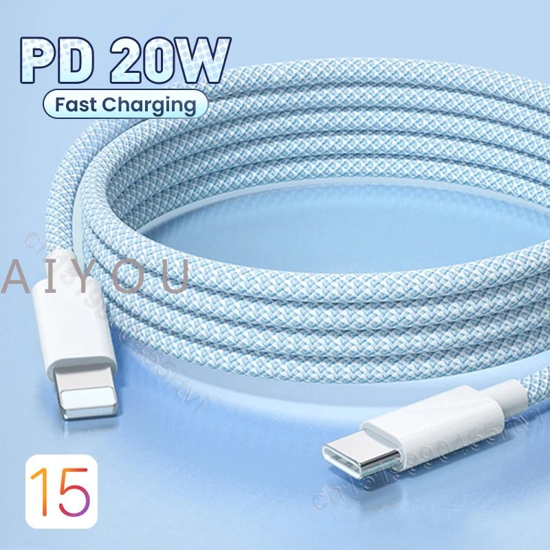 Dây Cáp Sạc Nhanh 20W USB Loại C Sang 8-Pin Cho iPhone 14 13 Pro Max 1M