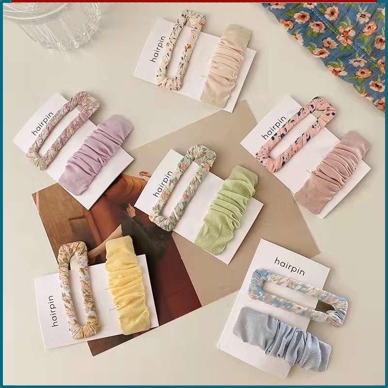 Kẹp Tóc BB Họa Tiết Hoa Phong Cách Mori Ngọt Ngào Cho Nữ