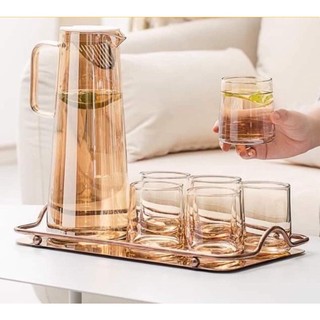 Set bình 1,8lít + 6 cốc 200ml + khay