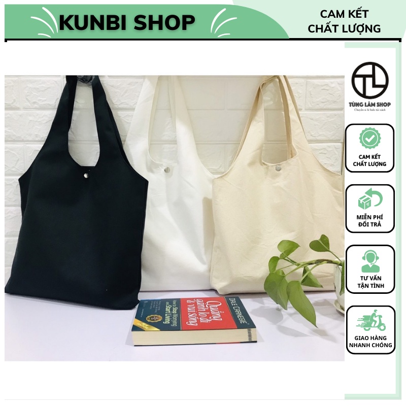 TÚI VẢI CANVAS TRƠN QUAI TRÒN