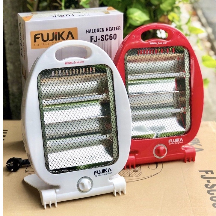 Quạt Sưởi Đèn Sưởi Hồng Ngoại Halogen 2 Bóng, Hình Cá 800W, Có Role An Toàn [ bảo hành 12 tháng]