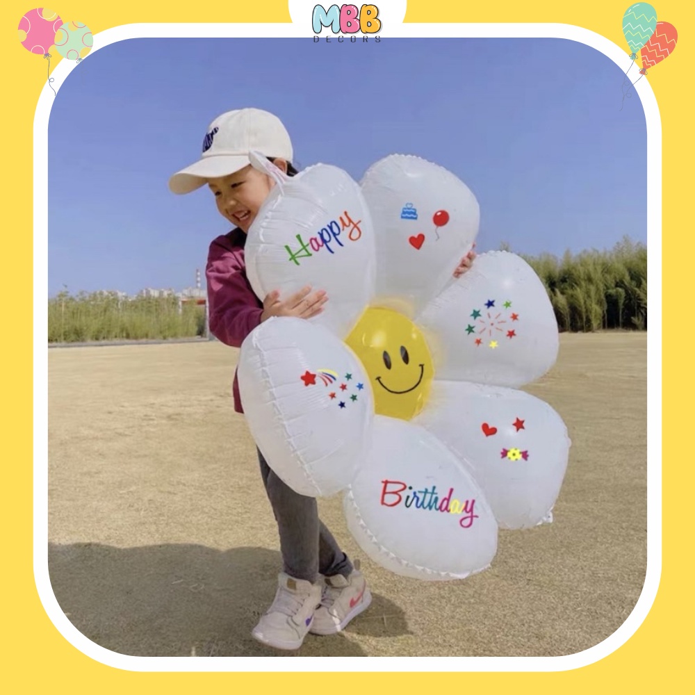 [TPHCM] Nhãn Dán, Sticker, Decal Dán Bóng Bay BOBO Trong Suốt, Dán Bóng Số Trắng Đen, Dán Bóng Hoa Cúc