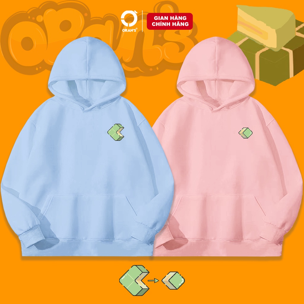 Áo Hoodie đôi bánh chưng ORAN'S Tết 2023 chất nỉ cotton lót bông cao cấp form rộng unisex TET 2023