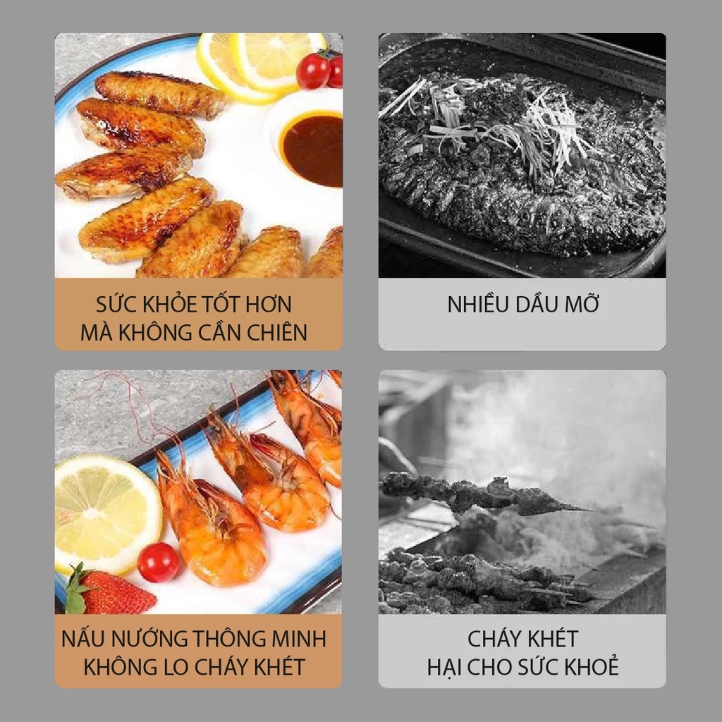 Nồi Chiên Không Dầu Mishio MK01 6L (3.8L)