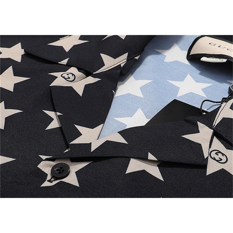 Áo Sơ Mi Tay Ngắn In Hình Ngôi Sao Cổ Điển Thời Trang Cho Cặp Đôi