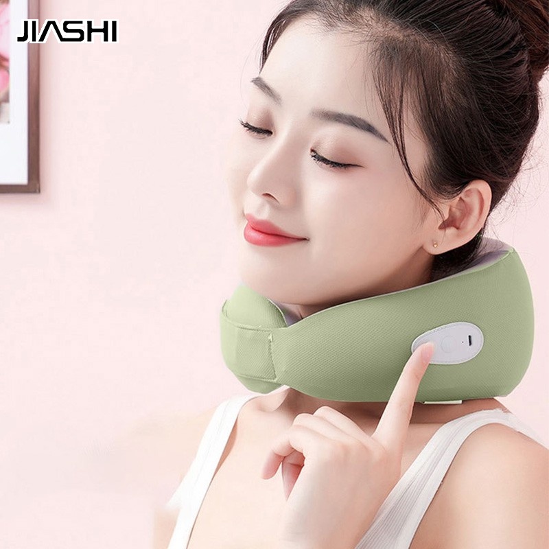 JIASHI Gối Mát Xa Cổ Vai Và Cổ Hình Chữ U Bằng Memory foam Tiện Dụng Dùng Trong Xe Hơi / Nhà Cửa