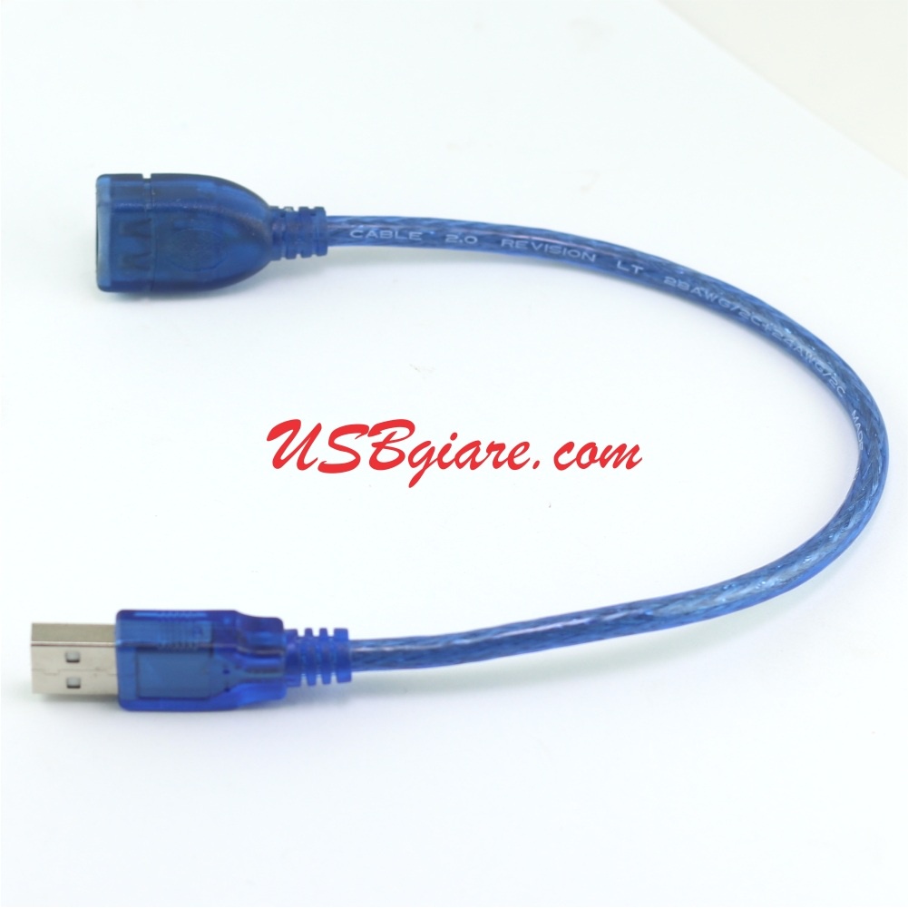 CÁP USB NỐI DÀI NGẮN 30CM DÂY XANH