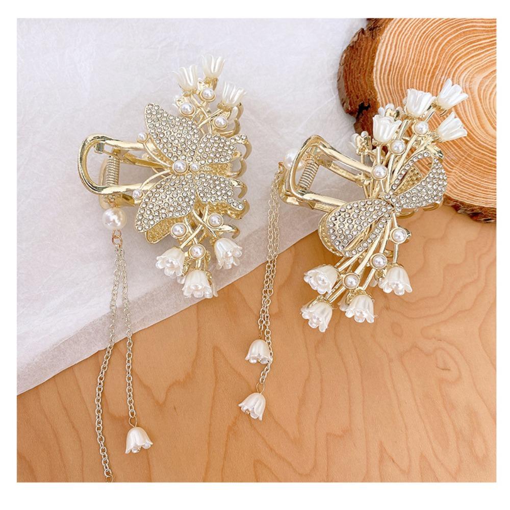 OSIER1 Kẹp Tóc Hình Bướm Bằng Hợp Kim Phong Cách Hàn Quốc