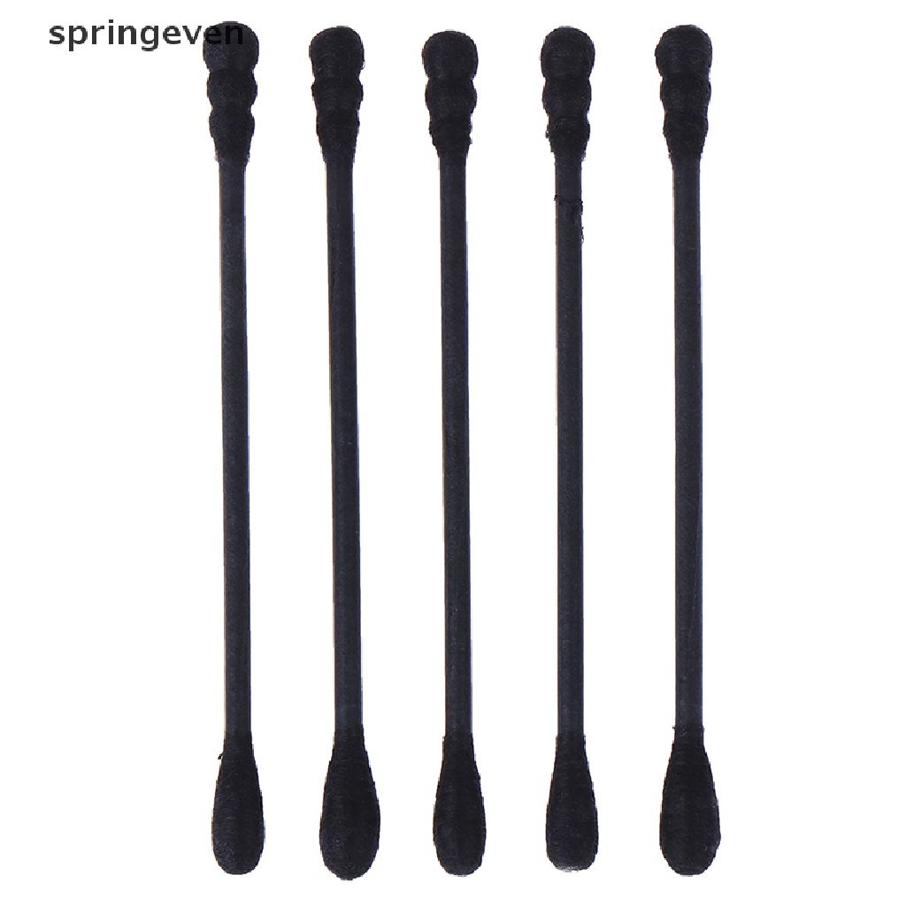 Hộp 200 Tăm Bông Cotton Màu Đen Thiết Kế Xoắn Ốc Dùng Một Lần