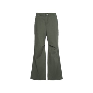Quần dài stressmama khaki wide leg pants - màu moss green