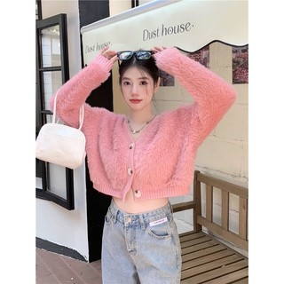 Áo Cardigan len lông thỏ