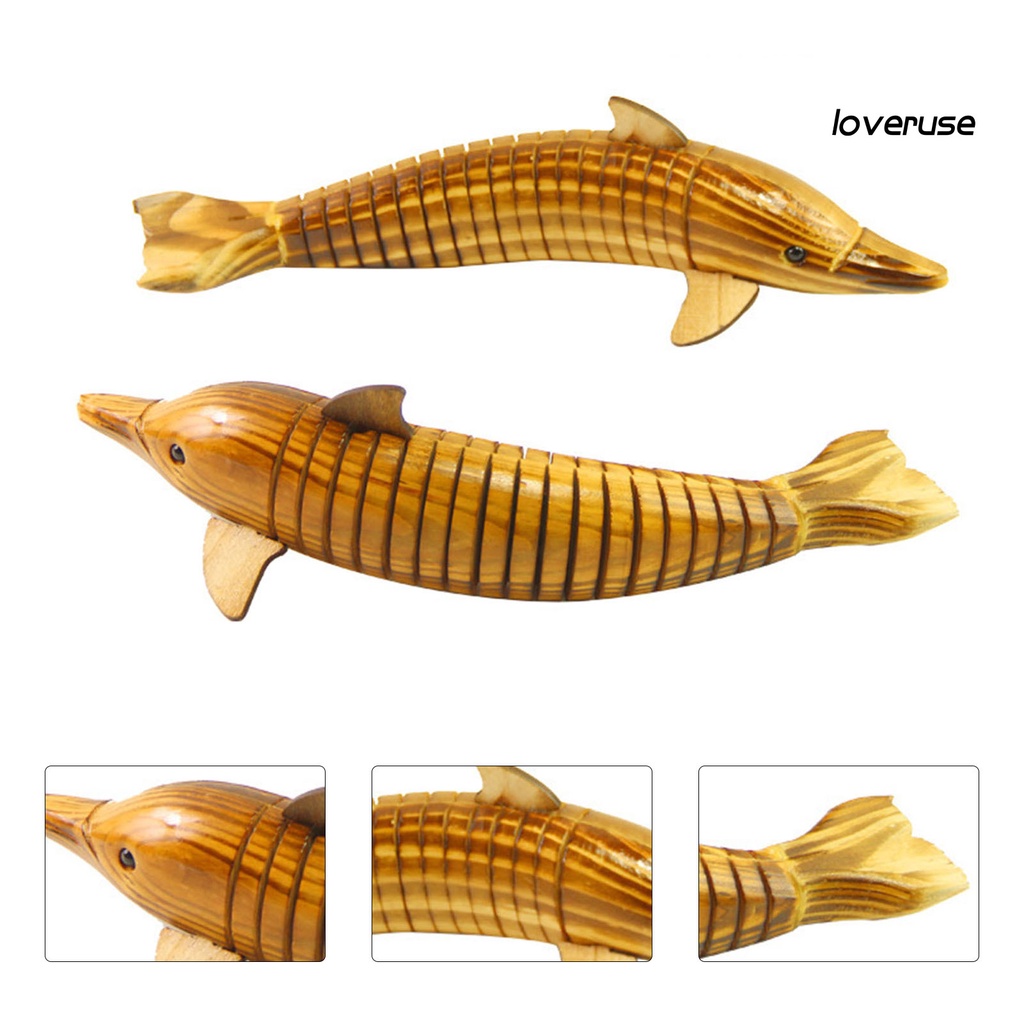 Mô Hình Cá Heo Bằng Gỗ Để Bàn Trang Trí