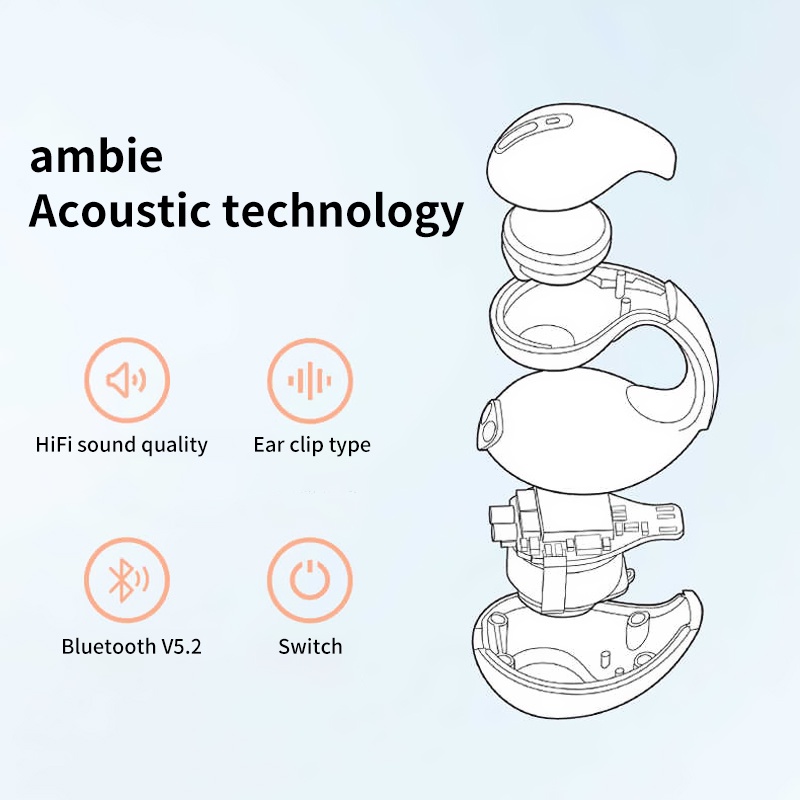 Ambie Sound Tai Nghe Bluetooth Không Dây Nhét Tai TWS IPX5 Âm Thanh Sống Động Chất Lượng Cao