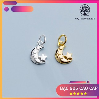 Charm S925 hình mặt trăng treo