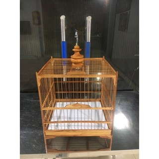 Khung lồng chim chào mào, vuông cao, vuông đấu gỗ tự nhiên, tăng dầu quét lồng dễ lắp ráp