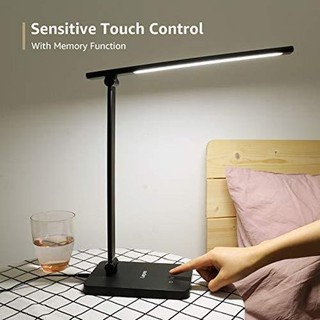 Đèn bàn chăm sóc mắt có thể điều chỉnh, 3 chế độ màu với 5 mức độ sáng 9W cho Văn phòng, Gia đình, Đọc sách