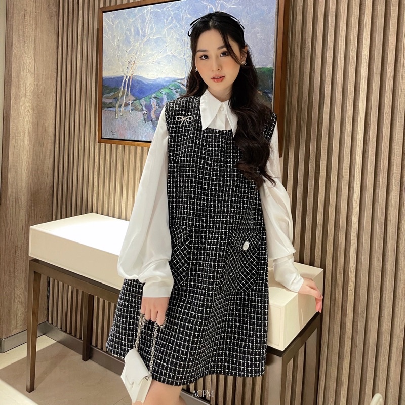 Gabine Tweed Dress/ Đầm không tay vải dạ tweed