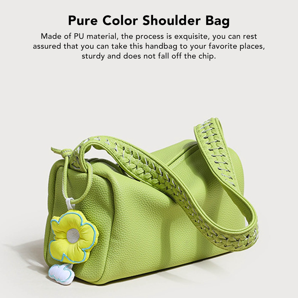 Có thể bán buôn Túi Xách Da PU Màu Trơn Kèm Móc Khóa Thời Trang Cho Nữ Ilikebag Hàng giao ngay