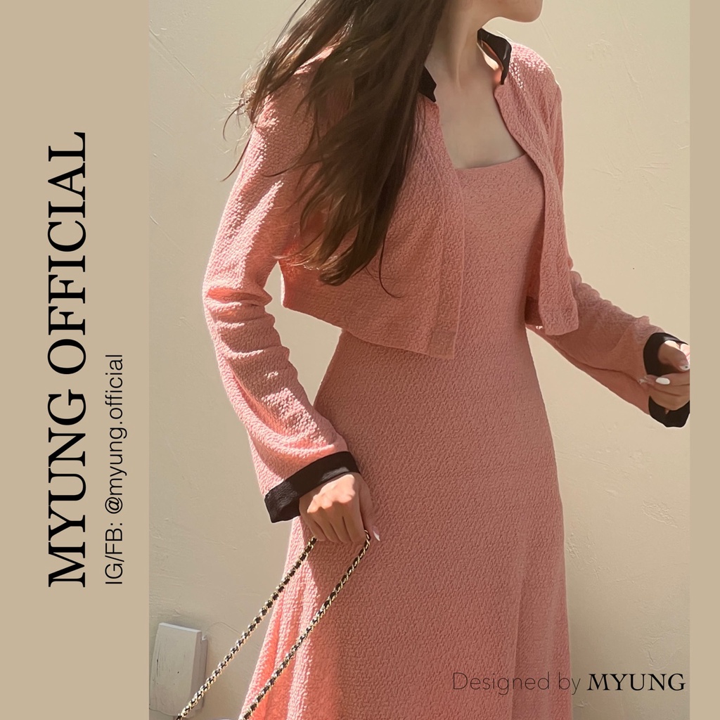 MYUNG - Set đầm hai dây và khoác lửng dài tay - LAYLA SET