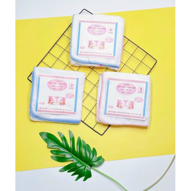 Khăn sữa 2 lớp, 3 lớp vải xô siêu mềm mịn cho bé