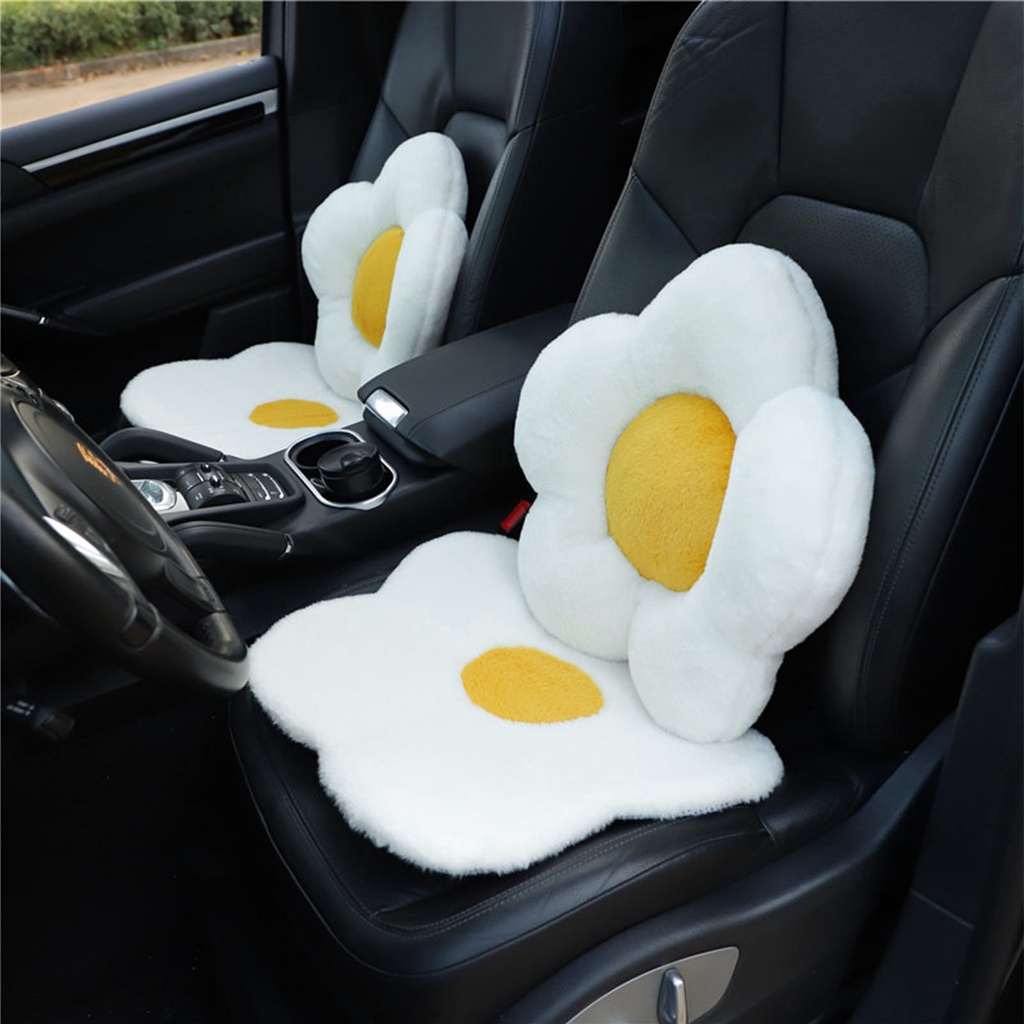 [Hàng Sẵn] Đệm Lót Ghế Ngồi Ô Tô Hình hoa trứng dễ thương Chống trượt Mềm mại Sang trọng Ấm áp Thoải mái【Southdakota051】