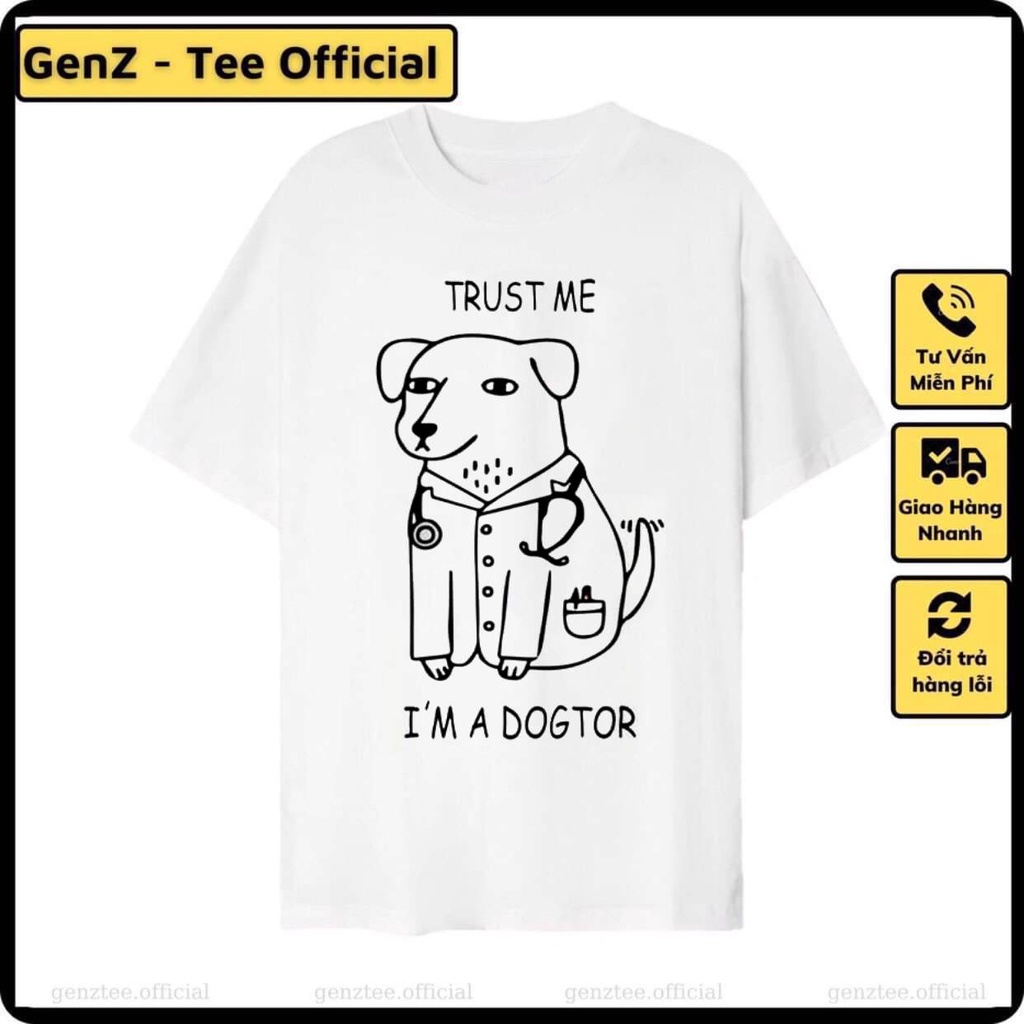 Áo thun Ducktor - Dogtor, hài hước phong cách trẻ trung năng động form rộng nam nữ đủ size