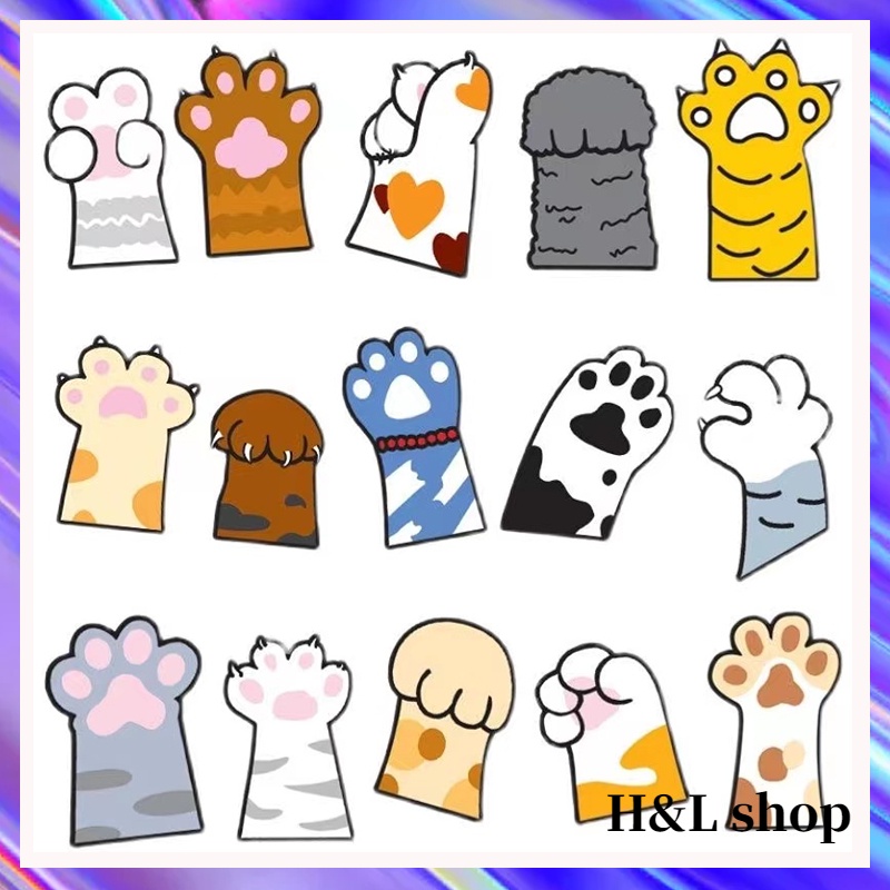Hl Miếng Dán Trang Trí Xe Hơi Chống Thấm Nước Chống Trầy Xước Họa Tiết Chân Mèo Dễ Thương