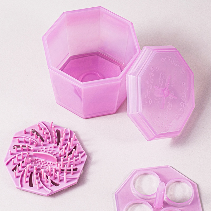 Dụng Cụ Vệ Sinh Cọ Trang Điểm Bằng Silicone Tiện Dụng