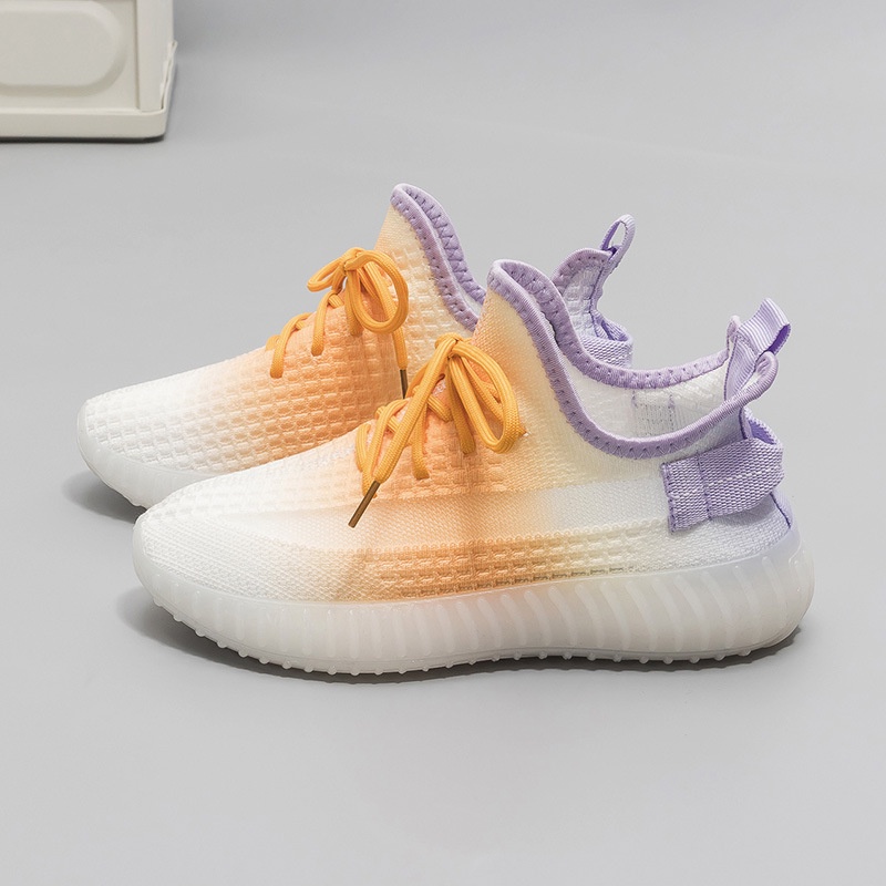 PunkyRabbit Giày Lưới Màu Gradient Thoáng Khí Nhẹ Thoải Mái Thời Trang Thường Ngày Cho Nữ