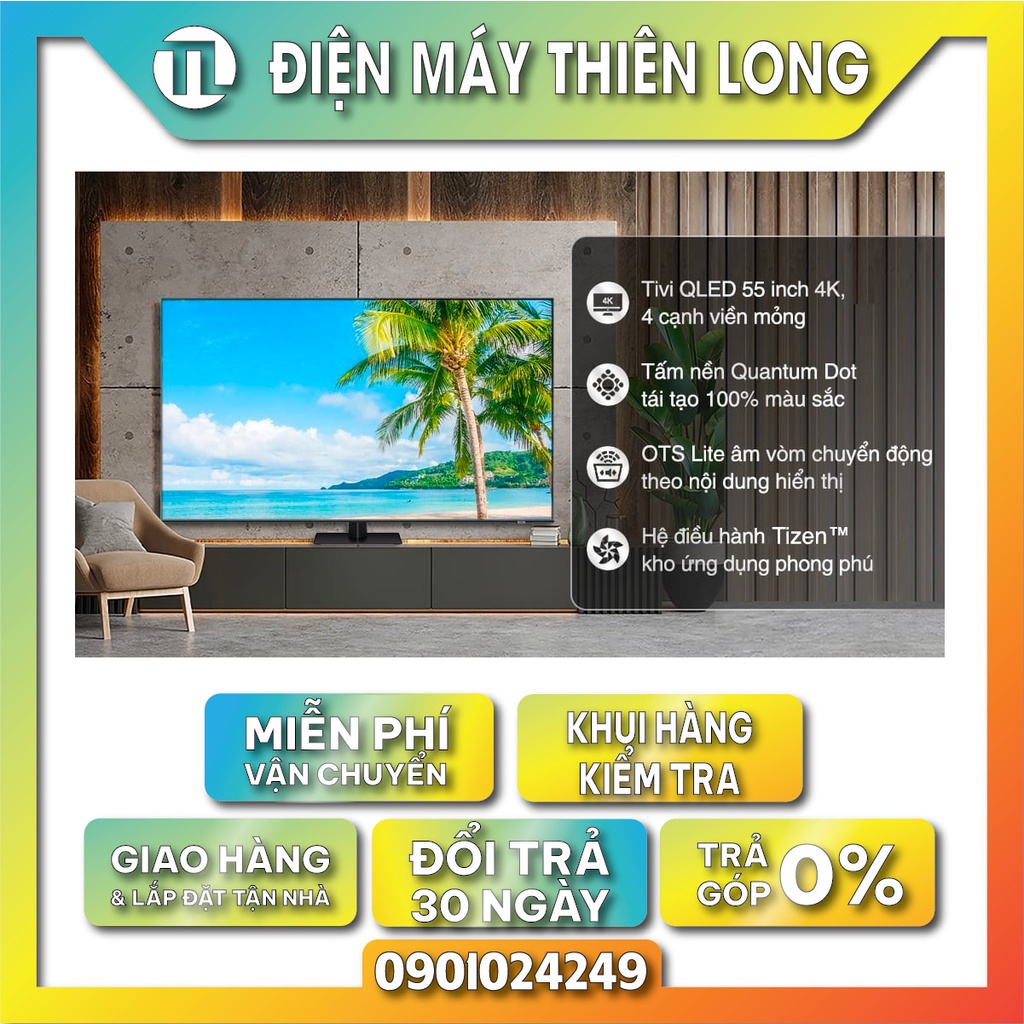 QA55Q70BA - Tivi QLED 4K 55inch Samsung QA55Q70B Mới 2022 - BẢO HÀNH 2 NĂM CHÍNH HÃNG