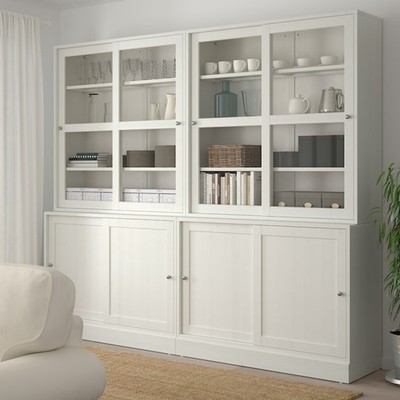 BODO, COMBO Bộ đôi kệ kệ để đồ cửa kính STO_084, 242x49x213cm, kệ gỗ Scandi Home