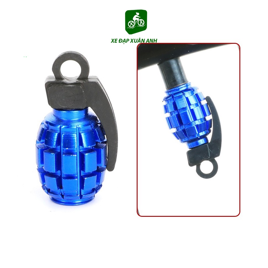 Nắp Van Xe Máy Hình Lựu Đạn Nhôm