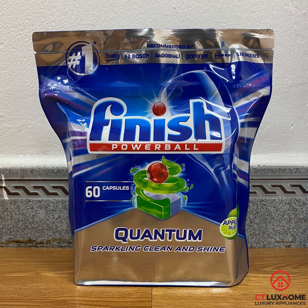 Viên rửa bát Finish Quantum loại 27 viên, 40 viên, 60 viên, 100 viên - Hàng chính hãng