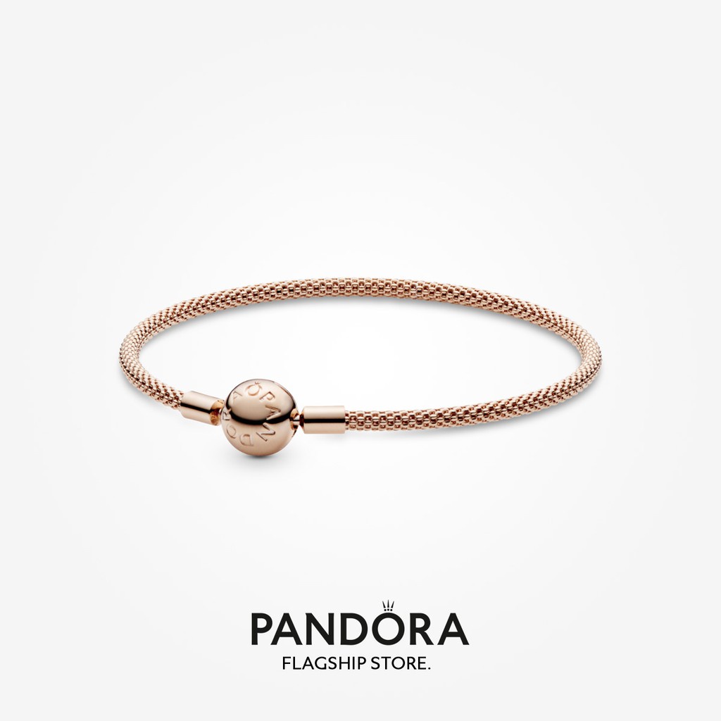 Vòng Tay Pandora Moments Mạ Vàng Hồng 14k Thời Trang