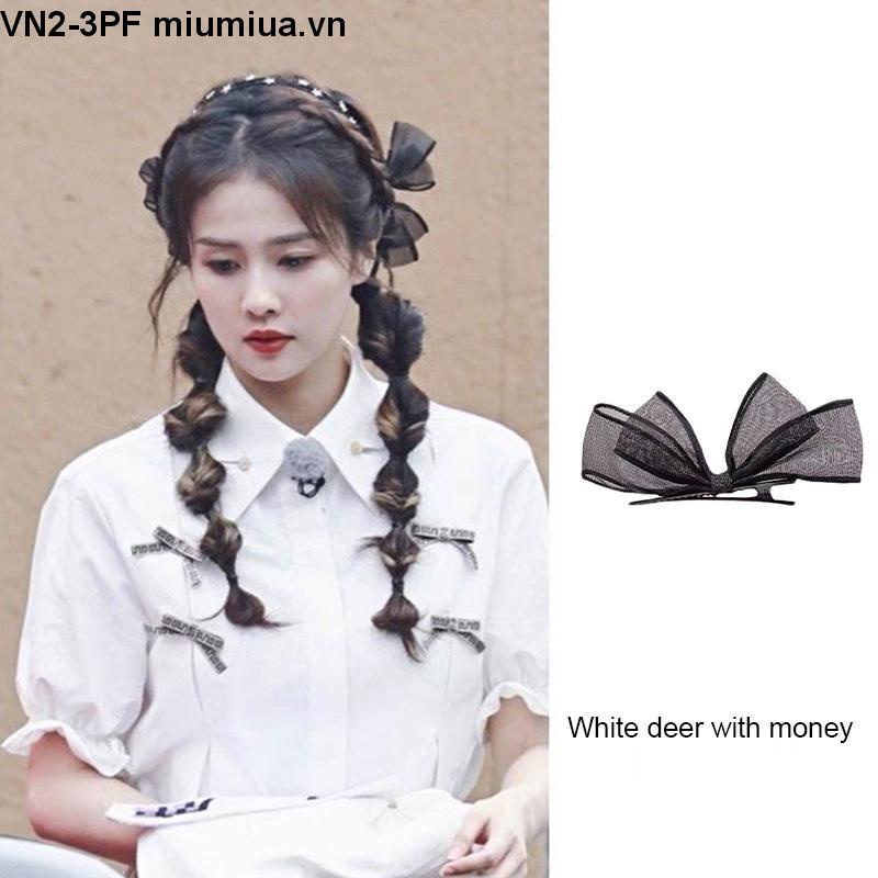 Kẹp Tóc Đính Nơ Vải Organza Phong Cách Lolita Hàn Quốc Thời Trang Cho Nữ