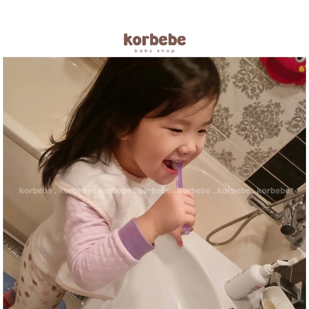 Khăn yếm 100% cotton cho bé nút cài bằng nam châm Uterus Hàn Quốc