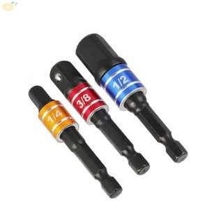【VARSTR】One impact screwdriver with hex shank extension 1/4 3/8 1/2 bit socket adapter