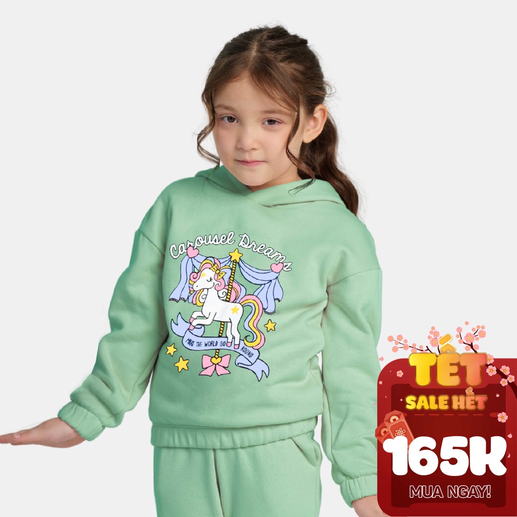 Áo nỉ bé gái Bigfox Miss Meow size đại, áo nỉ bông cho bé gái thu đông ấm áp hình in xinh xắn size trẻ em 3,4…10,11 tuổi