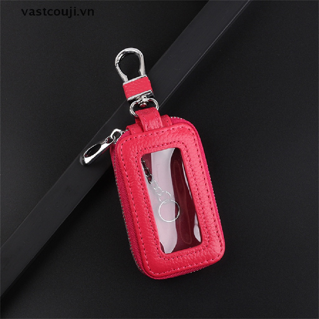 Ví Da Trong Suốt Có Khóa Kéo Bảo Vệ Chìa Khóa Xe Hơi VASTJI Cho Nam Và Nữ