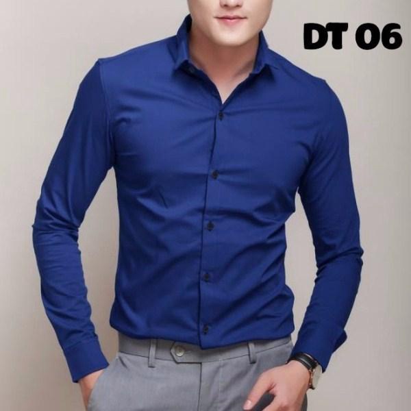 áo sơ mi nam xanh coban siêu đẹp