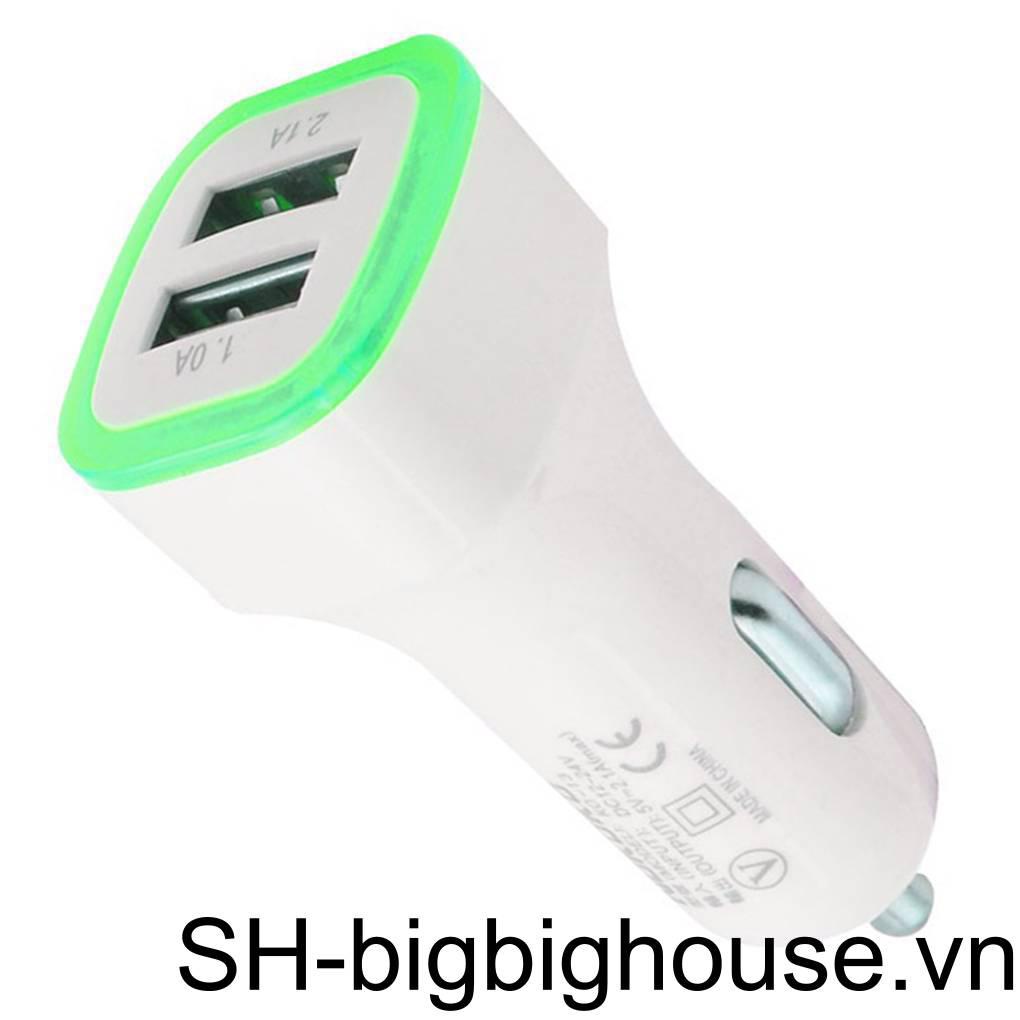 Tẩu Sạc Hai Cổng USB Tích Hợp Đèn LED Và Bật Lửa Thuốc Lá Mới 2021 GPS Cho Xe Hơi